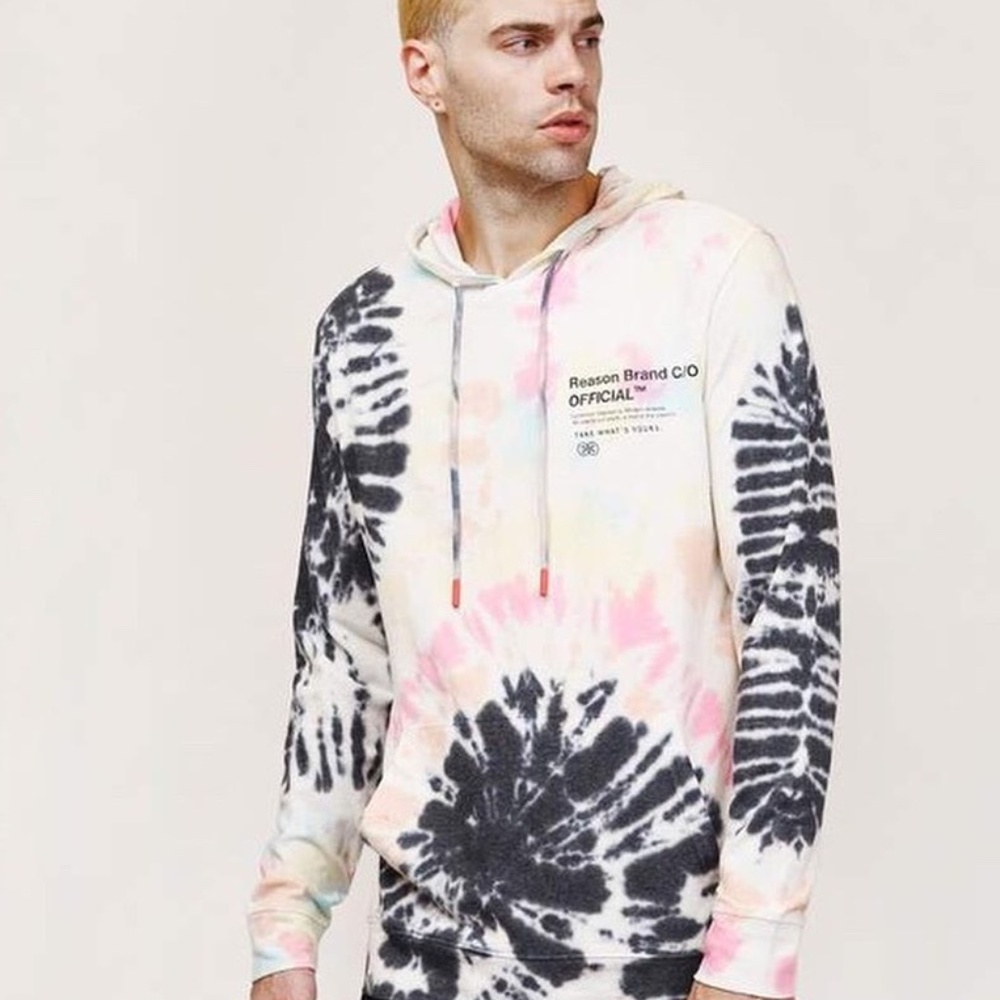 Reason Brand Tie-Dye Hoodie Large